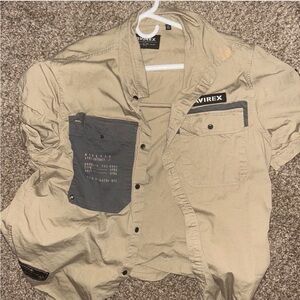 Avirex button up military shirt